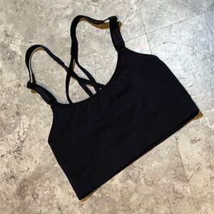 Fruit of the Loom Black Sports Bra Cross Back Straps